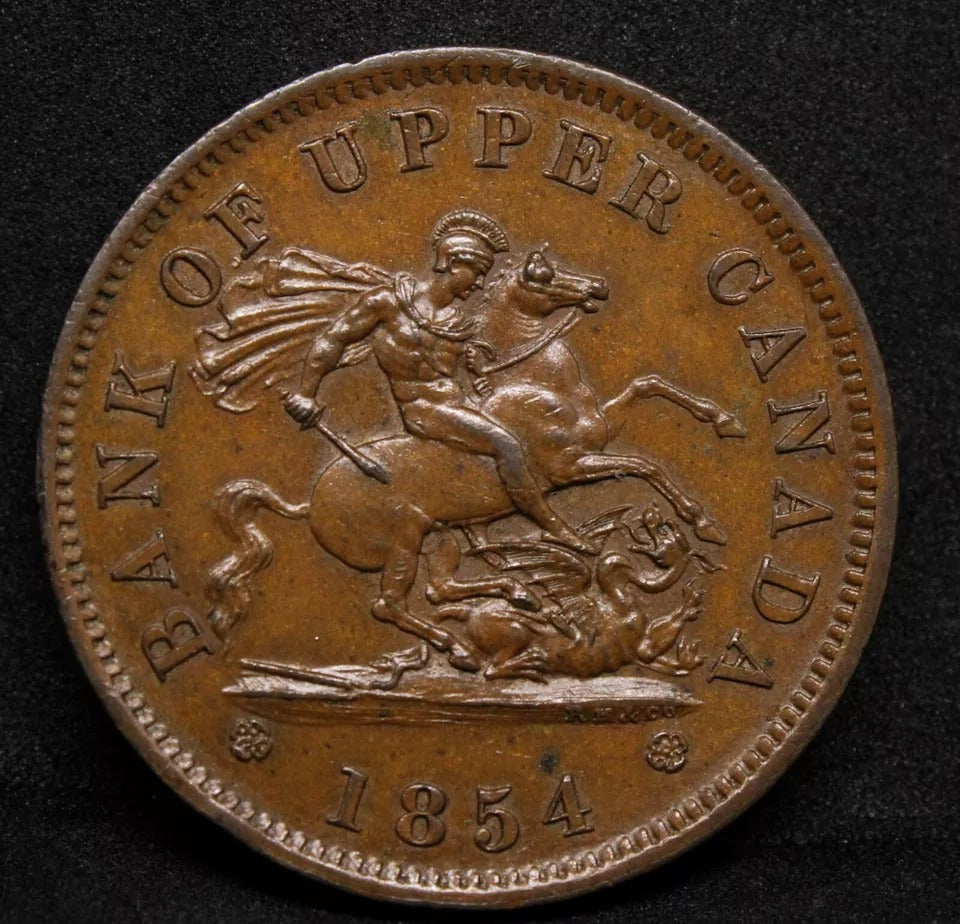 1 Penny Token 1854, Bank of Upper Canada. KM-TN3