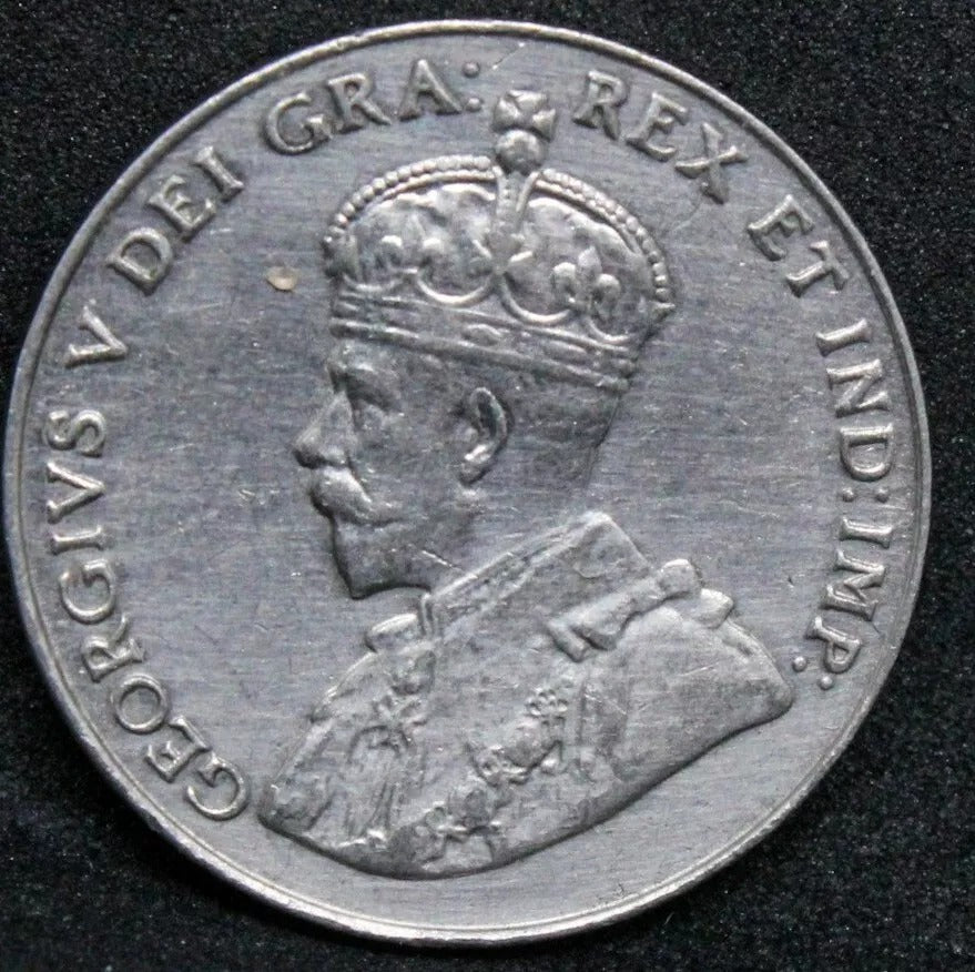 1934 5 Cent Canada Nickel, George V, EF. KM.29