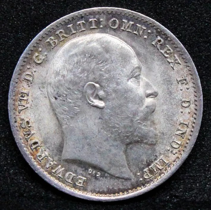 3 pence 1902. Edward VII. S.3984. BU
