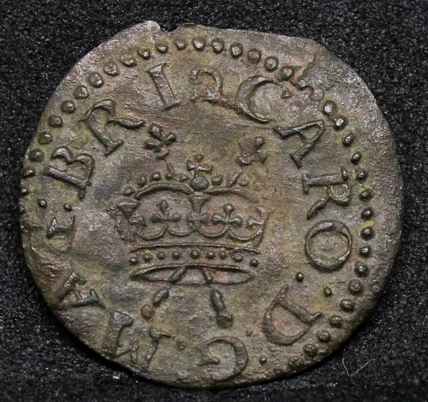 Charles Richmonde Farthing. 1625-1649. MM > Horseshoe, rare MM