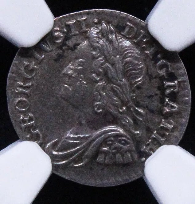 1 Penny (maundy) 1758. George II. S.3715 UNC NGC MS62