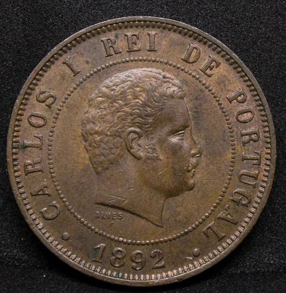 20 reis 1892, Portugal Carlos I. KM-533 UNC #2