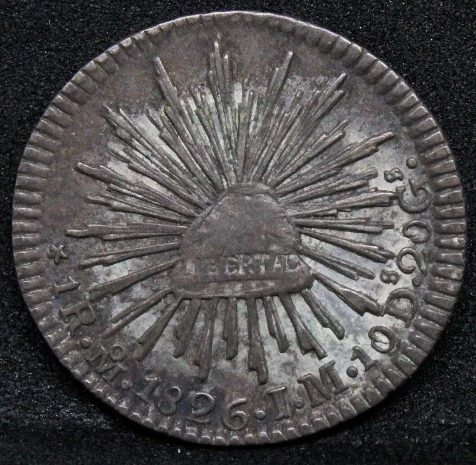 1 Real 1826 Mo-Jm. Mexico Federal Republic. KM-372.8 UNC