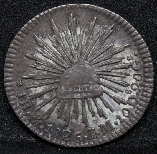 1 Real 1826 Mo-Jm. Mexico Federal Republic. KM-372.8 UNC