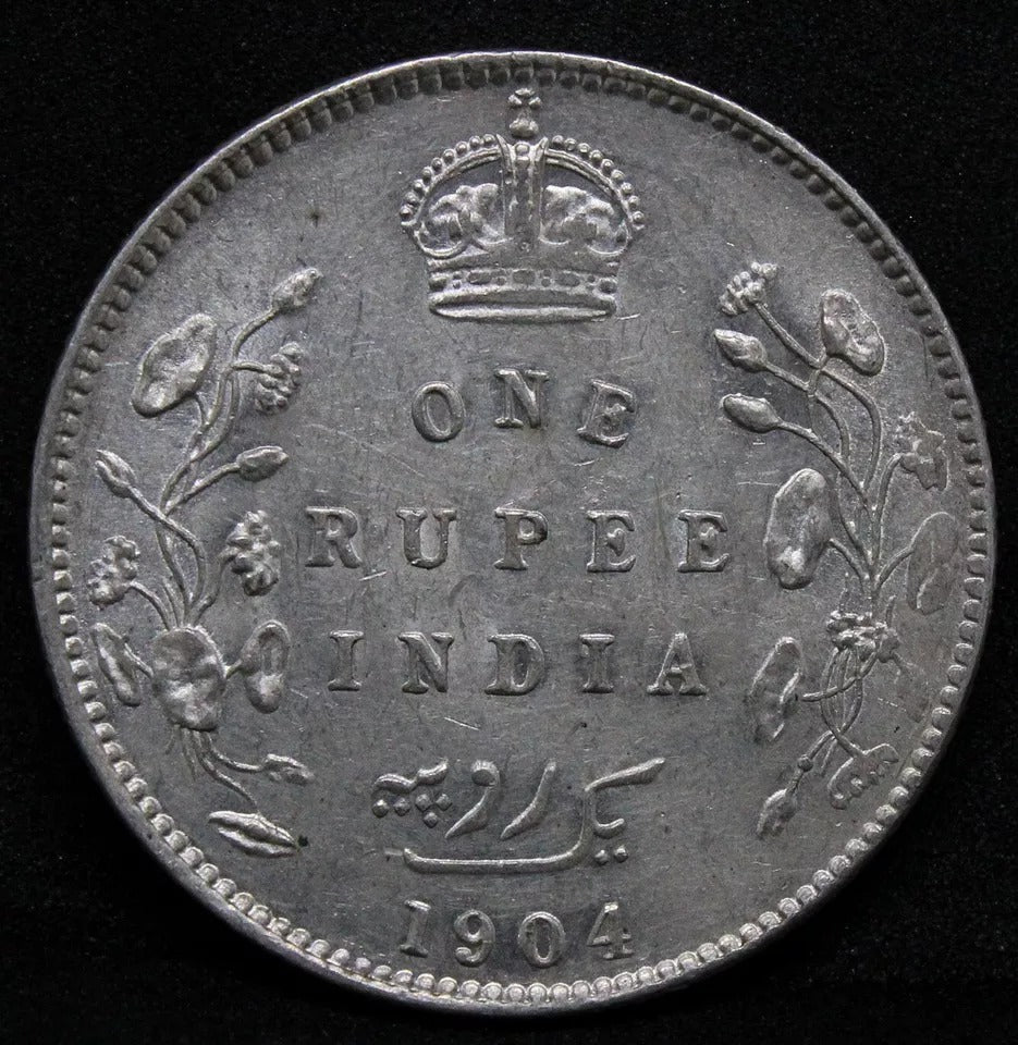 1904 rupee Edward VII India-British Rupee KM 508 EF #2