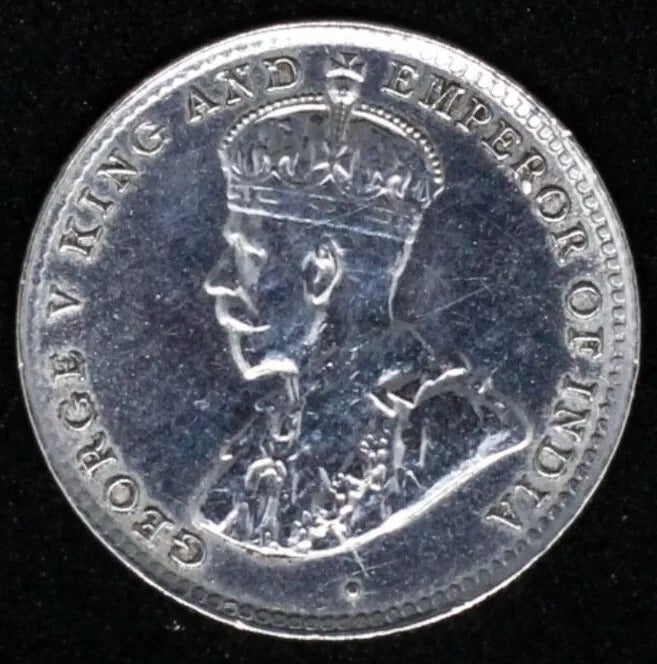 1913 Ceylon 10 Cents, George V, KM-104 UNC