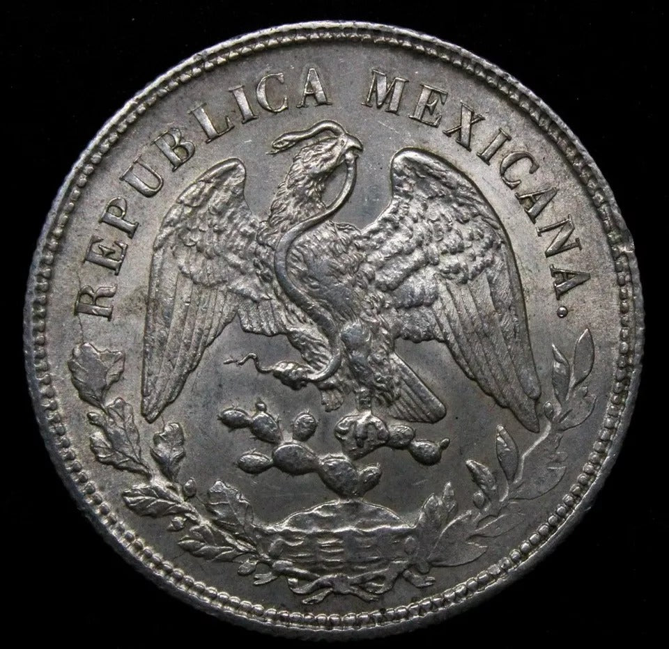 1901 Zs-Fz Peso, Mexico. Zacatecas Mint KM-409.3 UNC