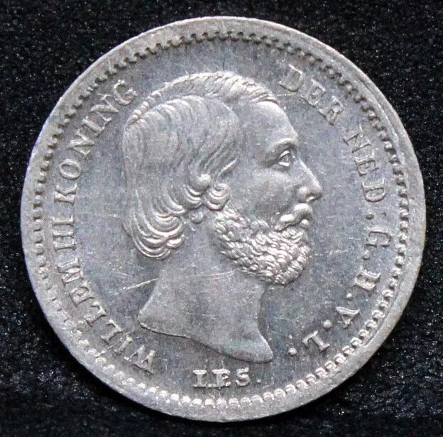 1850 netherlands 5 cents Willem III. KM-91 EF