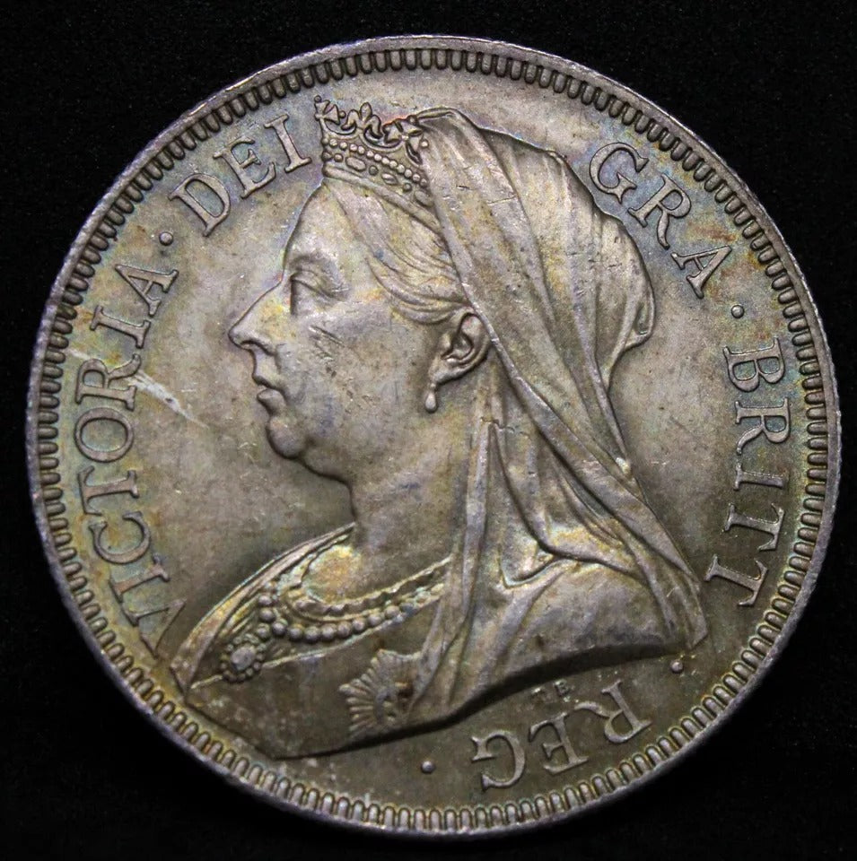1/2 crown 1893, Victoria Veiled Portrait. S.3937. UNC