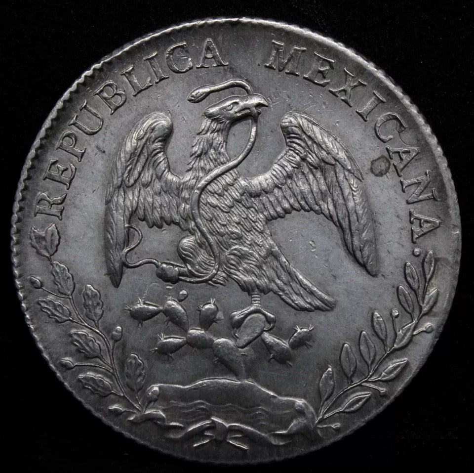 8 Reales 1893 Mo-Am Mexico Republic. KM-377.10 UNC