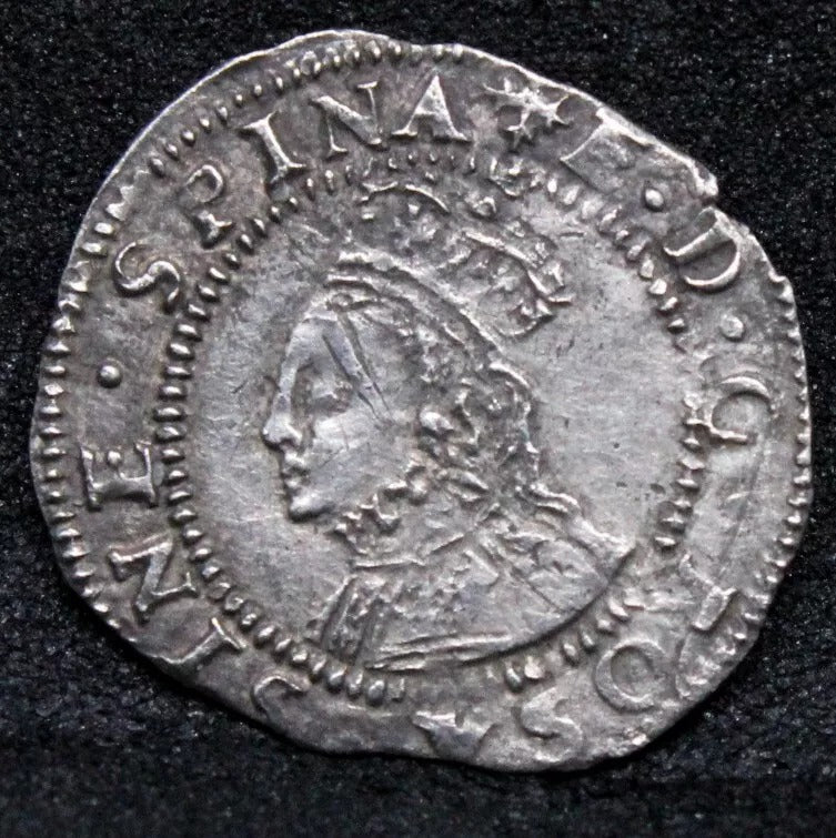 (1560-61) Elizabeth Hammered Penny, MM:Cross Crosslet, Silver coin, high grade