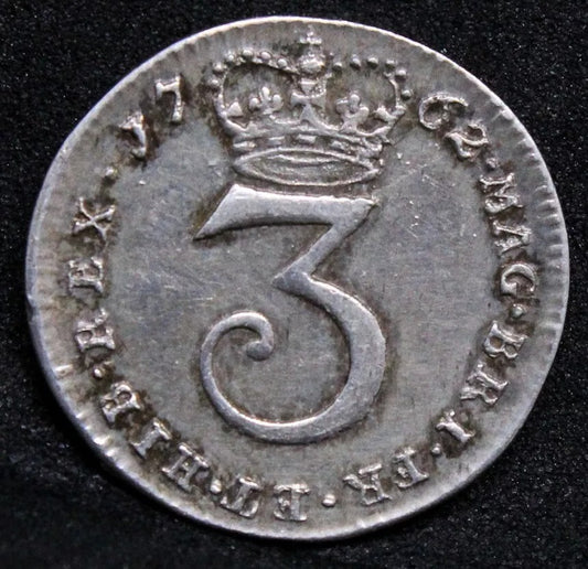 1762 Maundy 3 Pence, George III UNC #2