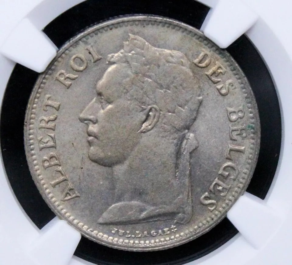 1926 50 Centimes Belgian Congo French Legends NGC MS64 Top Pop