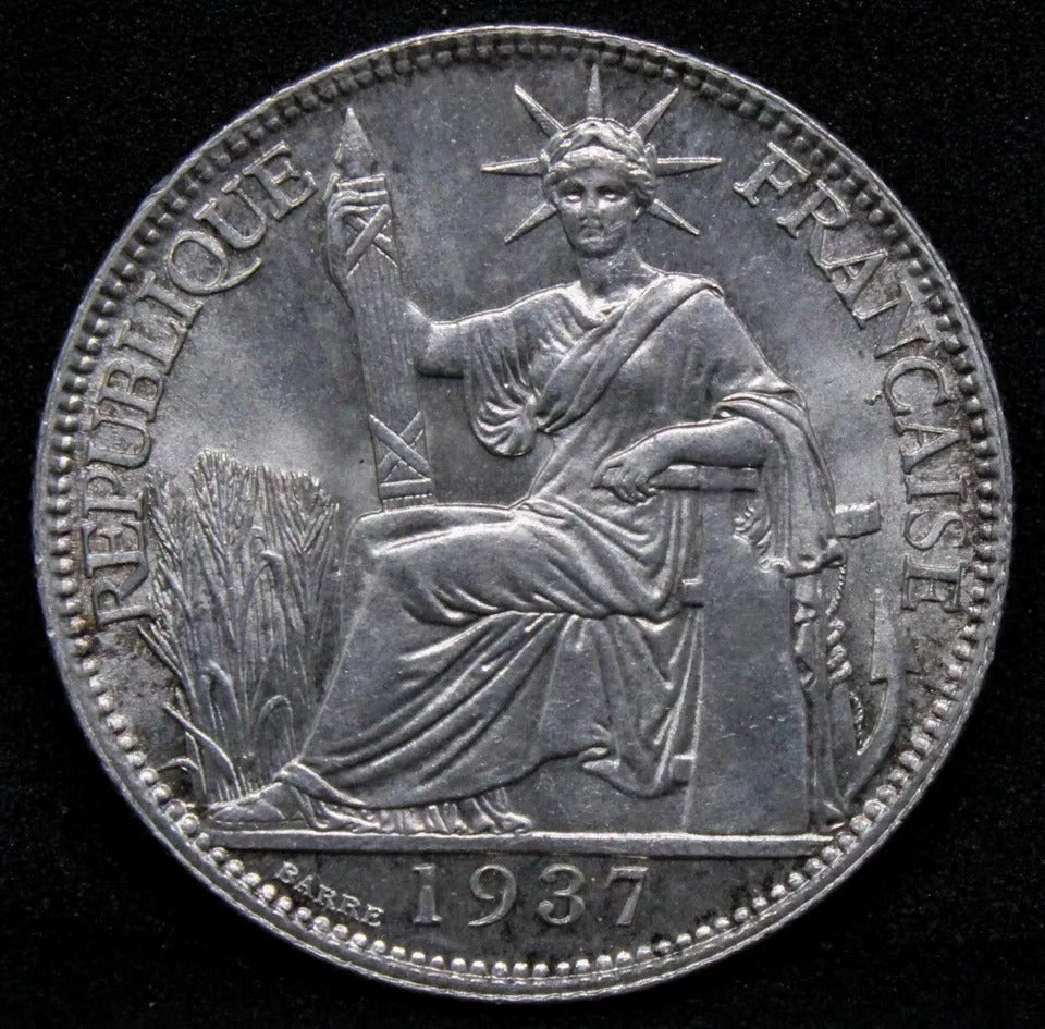 10 centime 1937 French Indo-China KM#?17.2 , Lec#236 BU