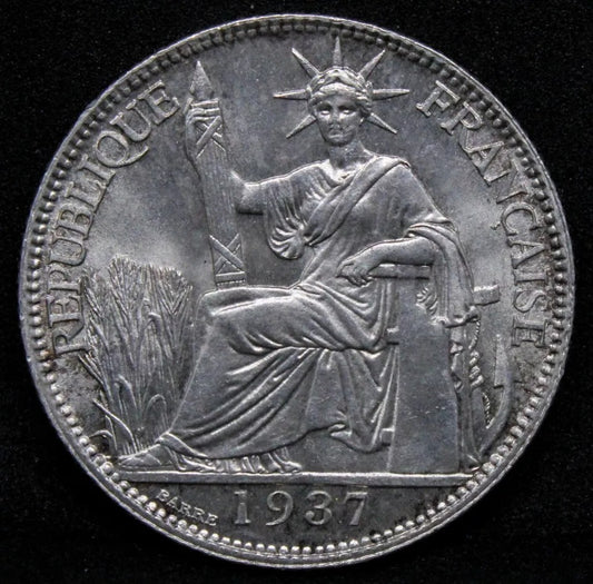 10 centime 1937 French Indo-China KM#?17.2 , Lec#236 BU