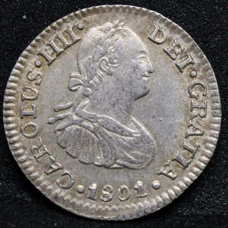 1/2 Real 1801 Mo-FT, Mexico. KM-72. aUNC