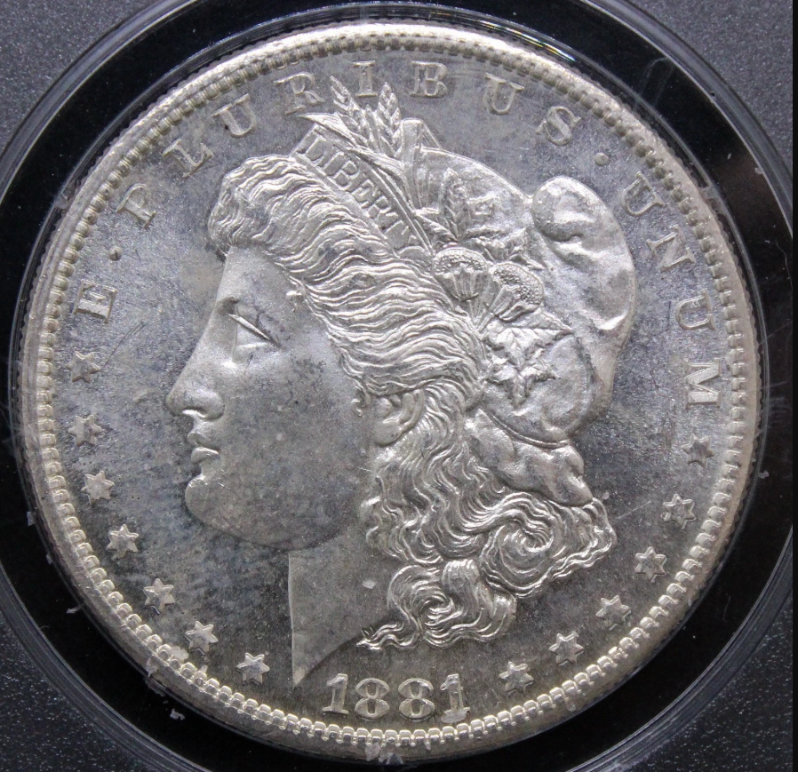 1881-S Morgan Dollar $1, United States America , U.SA . PCG.S Rattler MS64 SOLD..