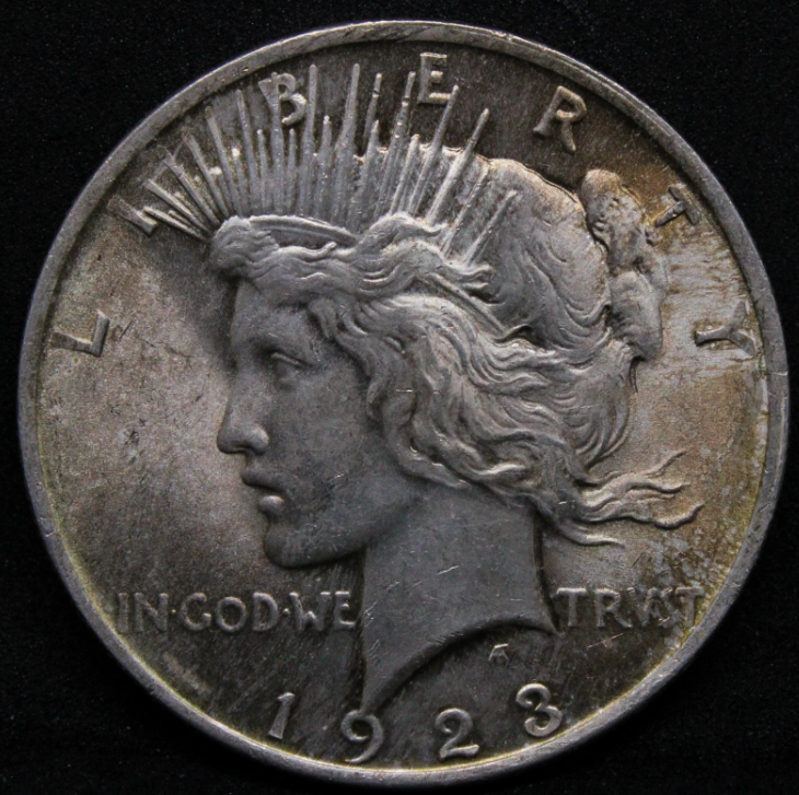 1923 Peace dollar, USA silver $1. UNC. NGC MS64