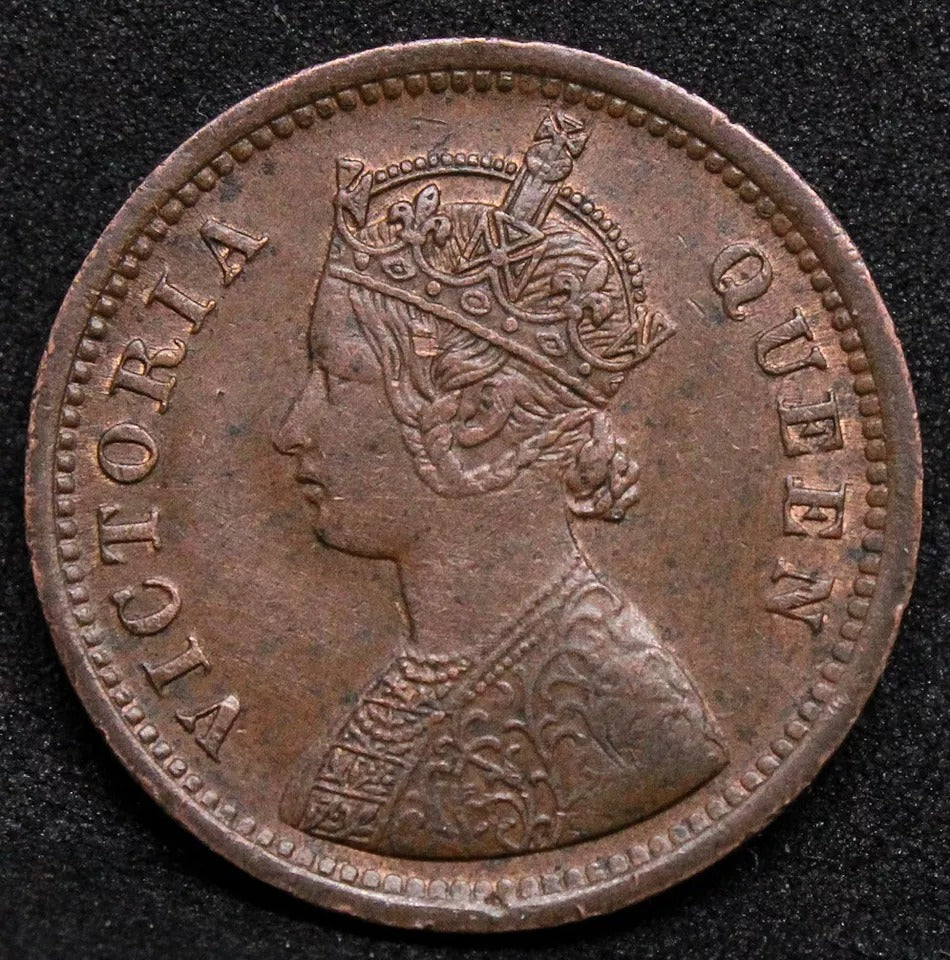 1/2 Pice 1862. Queen Victoria. British-India. KM-466. EF