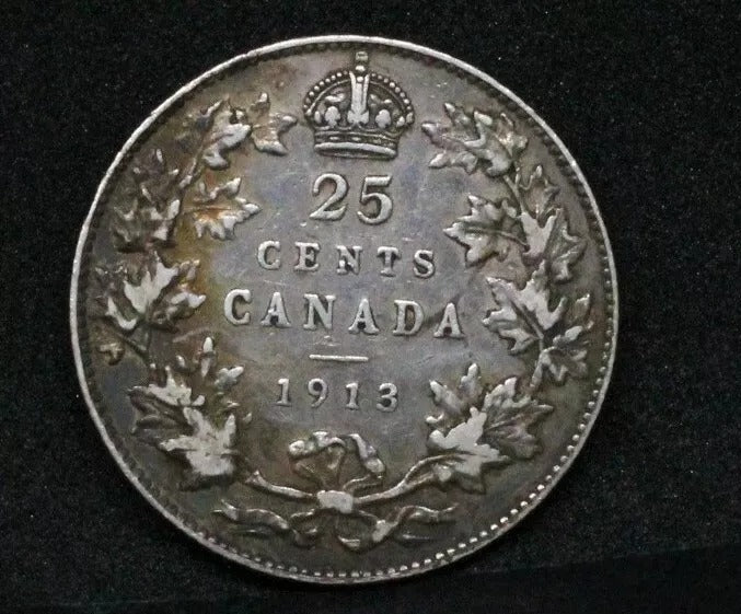 1913 Canada 25 Cents, George V. KM-24