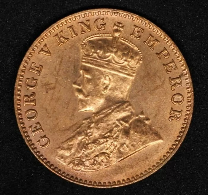 1936-C 1/4 Anna India, George V UNC+red ,