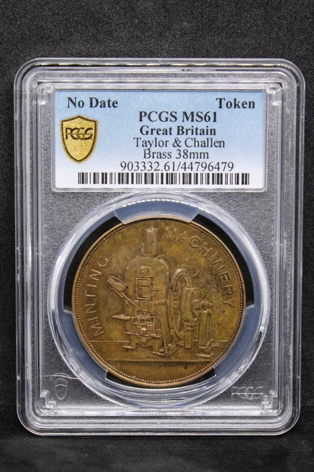 China/Chinese advertising token. Taylor & Challen. ND (ca. 1900) PCGS MS61 coin
