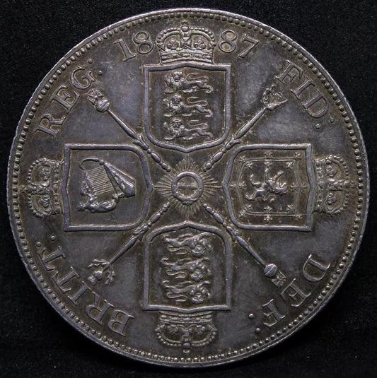 1887 Double Flori.n, Queen Victoria. S.3923, (Arabi.c 1) EF SOLD..