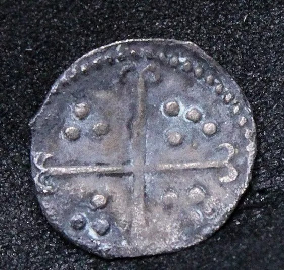 ½ Penny ND (1595-1598) - Elizabeth I 6th issue, MM:key. Hammered Silver
