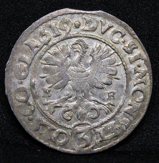 GERMANY MUNSTERBERG-OELS STATE 1619 3 Kreutzer coin KM-39