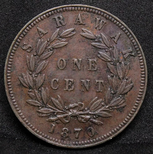 1870 1 Cent, Sarawak: British Protectorate. Early date,. KM6