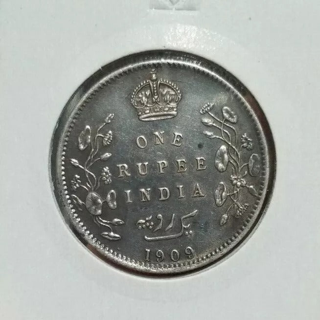1909 rupee Edward VII India-British Rupee KM 508 UNC