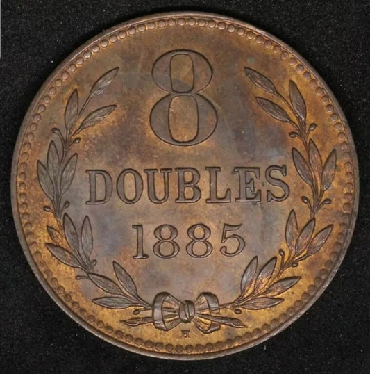 Guernsey 8 Doubles KM# 7 1885H UNC
