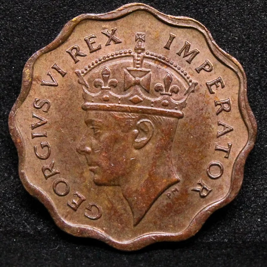 1944 1/2 Piastre, Cyprus. King George VI KM.22a