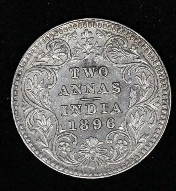 1896-C India-British 2 Annas Victoria KM 469 GEF