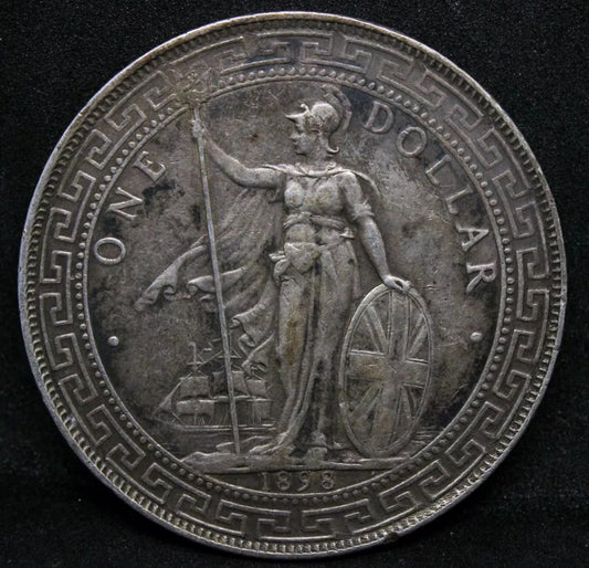 1898-B Trade Dollar $1, Queen Victoria. KM-Y5 EF Hong Kong