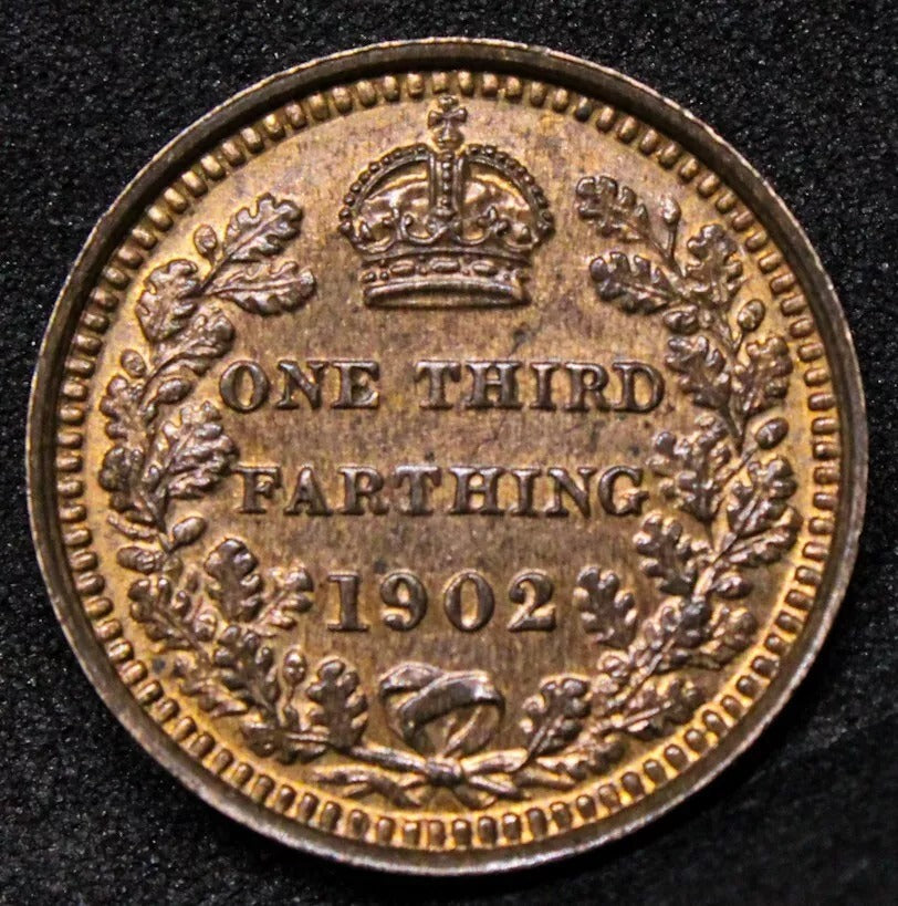1/3 Farthing 1902, Edward VII. S.3993. UNC colonial coinage