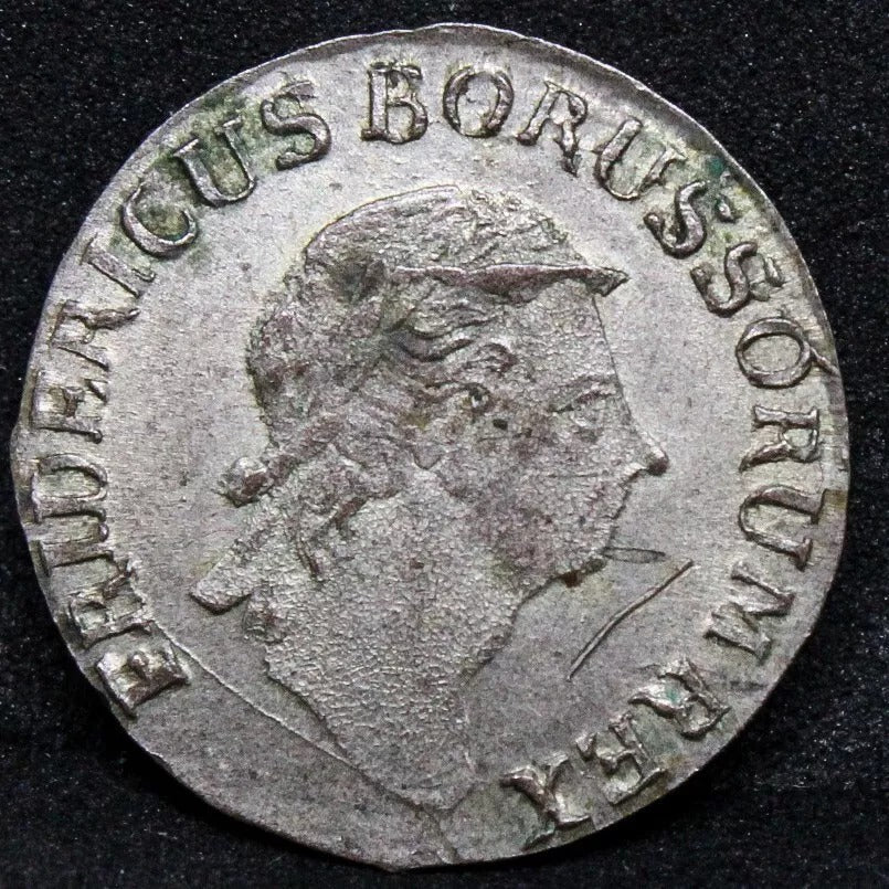 3 Gröscher 1785-E - Frederick II-Prussia. Km-337. UNC, Scratch below chin