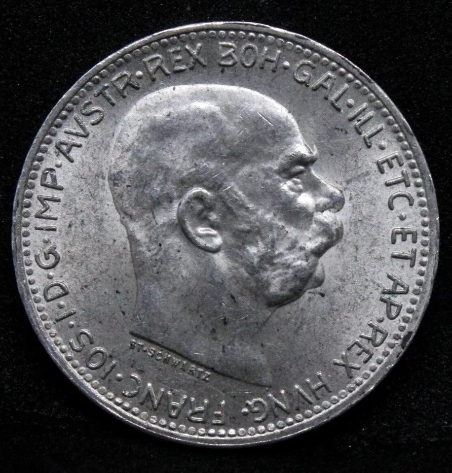 1 Krona 1916, Austria Silver. Francis Joseph I. KM-2820. UNC