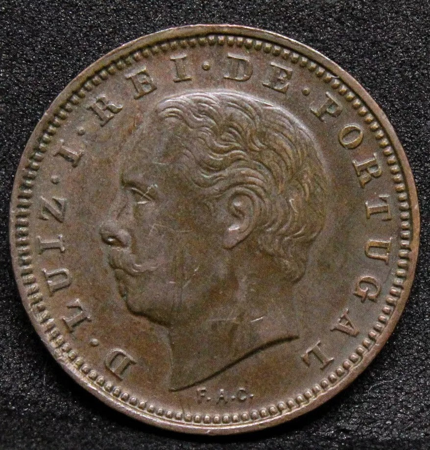 5 reis 1882, Portugal Luiz I. KM-525. EF