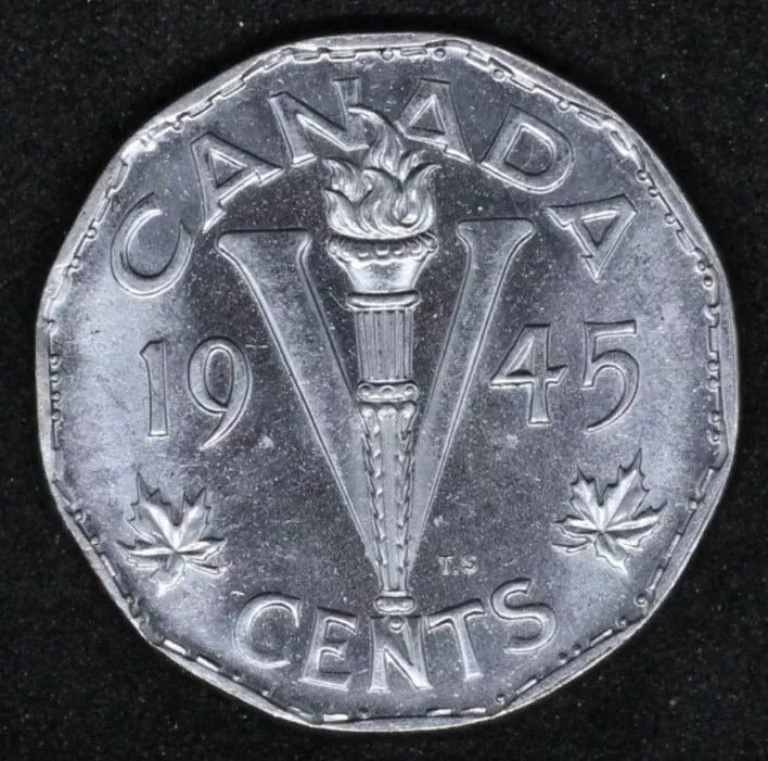1945 Canada 5 Cents George VI KM 40a UNC #2