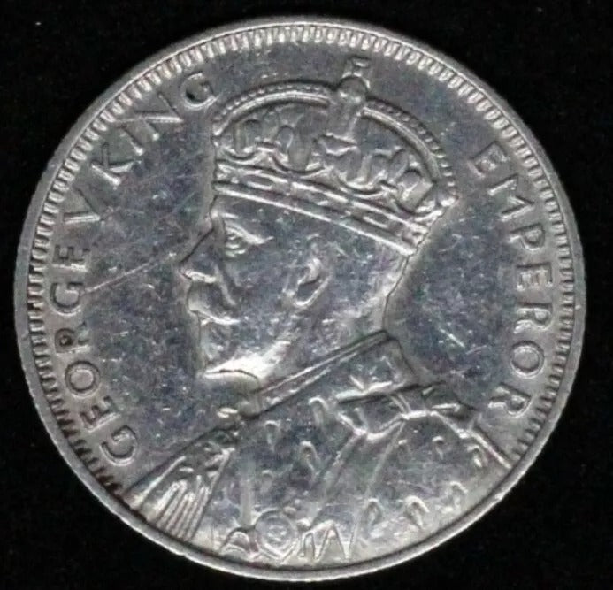 1934 1/4 Rupee Mauritious, George V. EF KM-15
