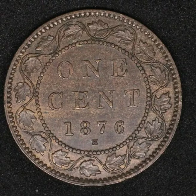 1876-H Canada 1 Cent, Queen Victoria UNC