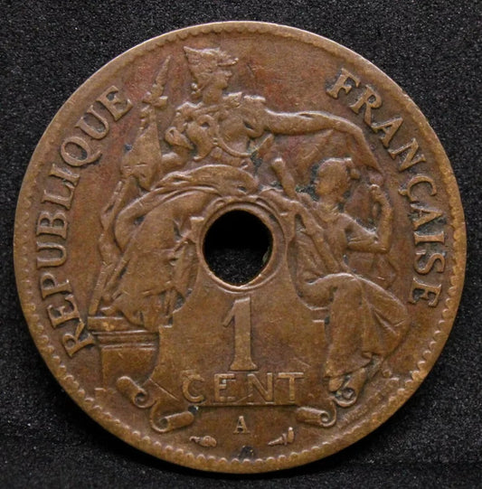 1901 Centime French Indo-China,