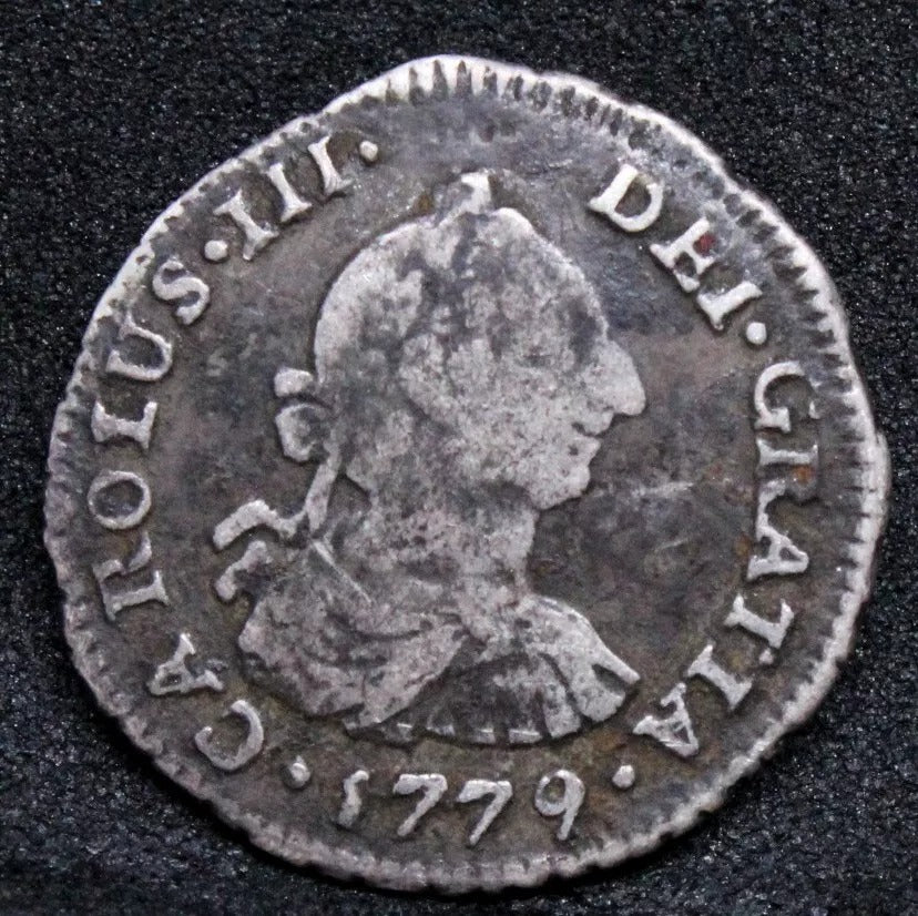 1/2 Real 1779, Peru Lima mint. Charles III Portrait. KM-74