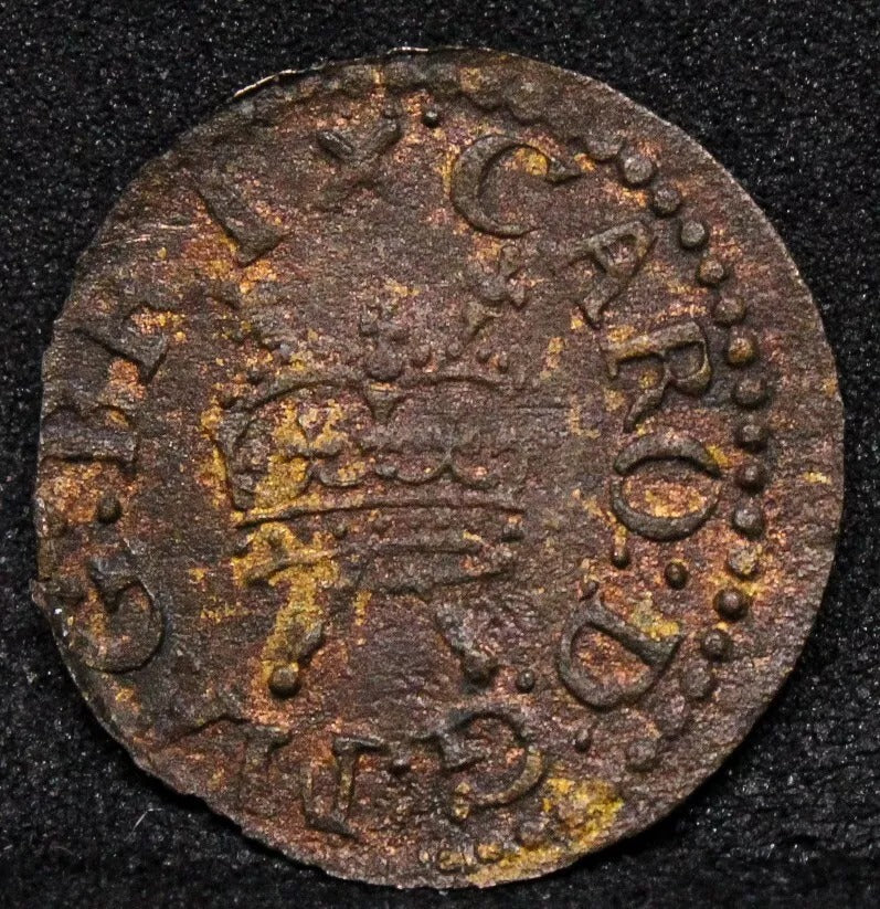 charles richmond copper farthing, 1625-34. MM.cross Saltire