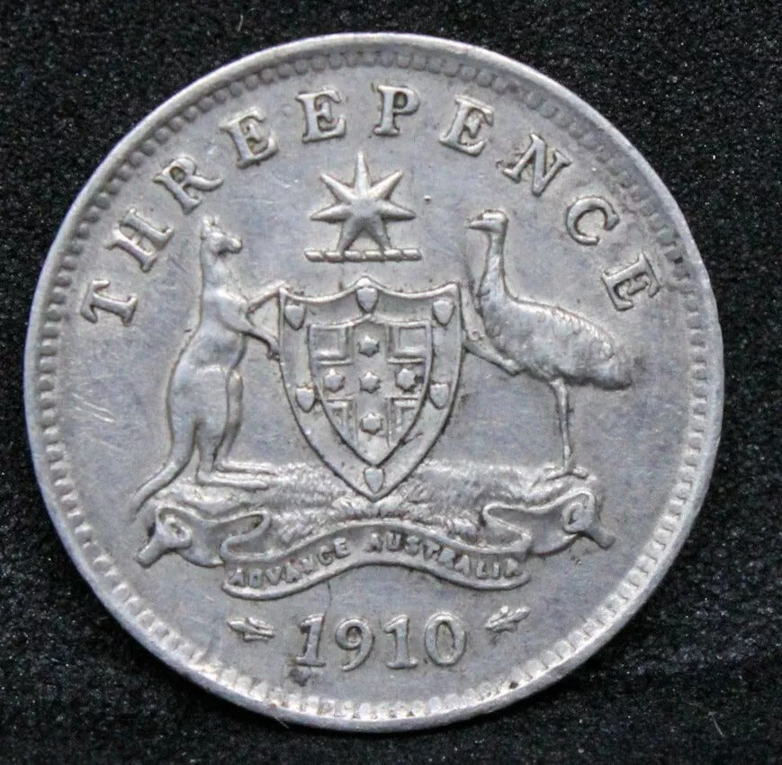 1910 Australia 3 pence, Edward VII KM-18