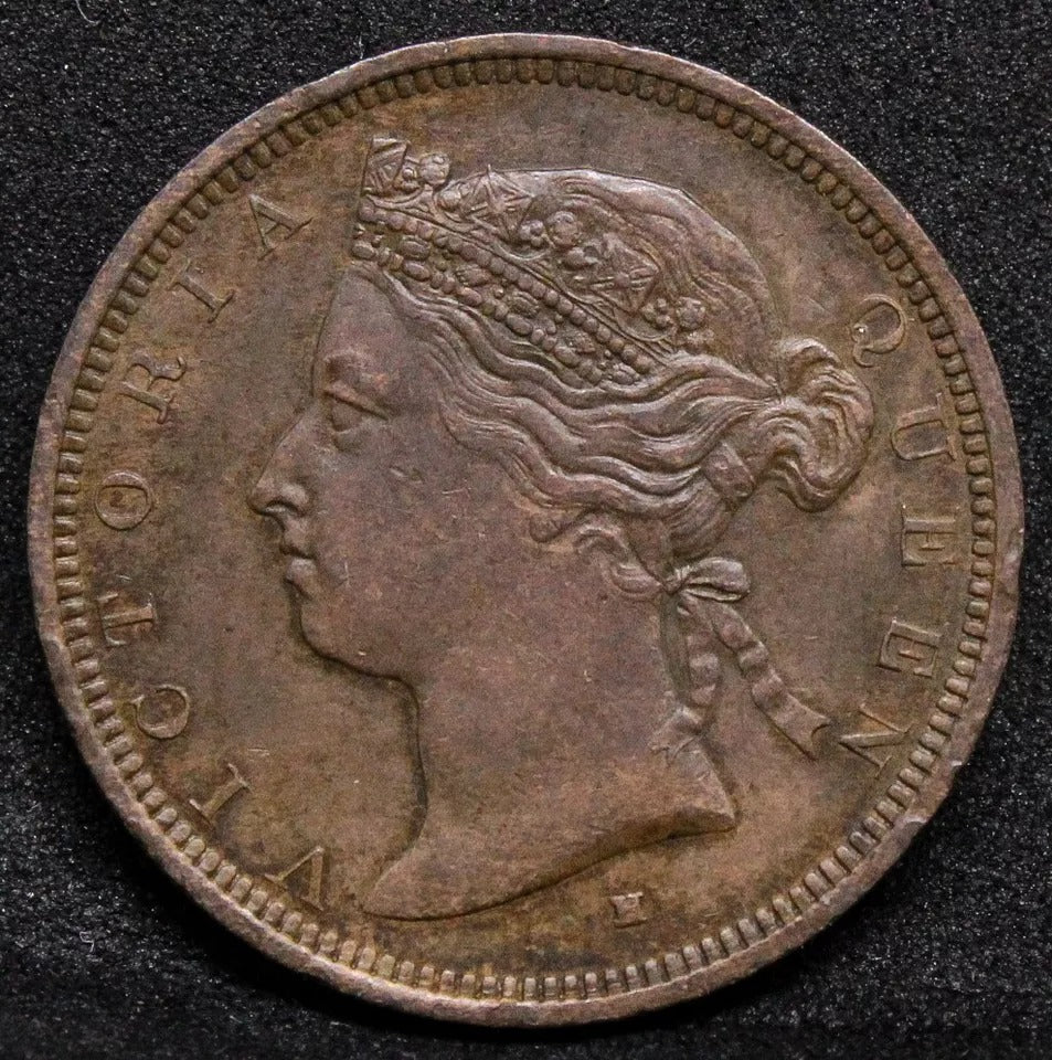 1 Cent, 1877 Mauritius. Queen Victoria.KM-7. UNC