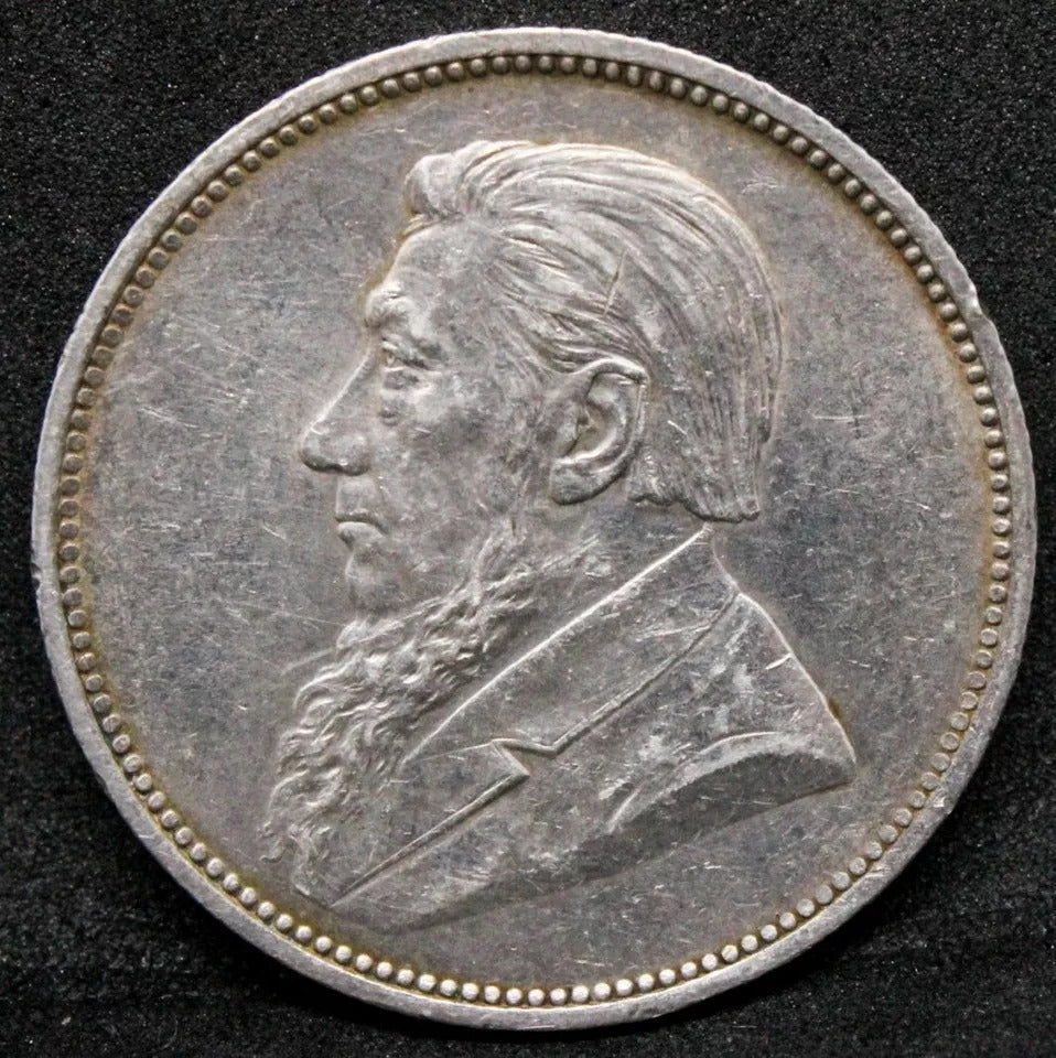 1896 2 Shillings South Africa Republic . Km-6 aU