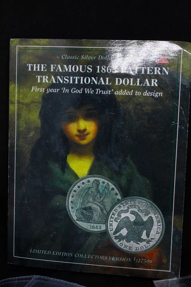 The Famous 1863 Pattern Transitional Dollar Proof Set of three from the Limited