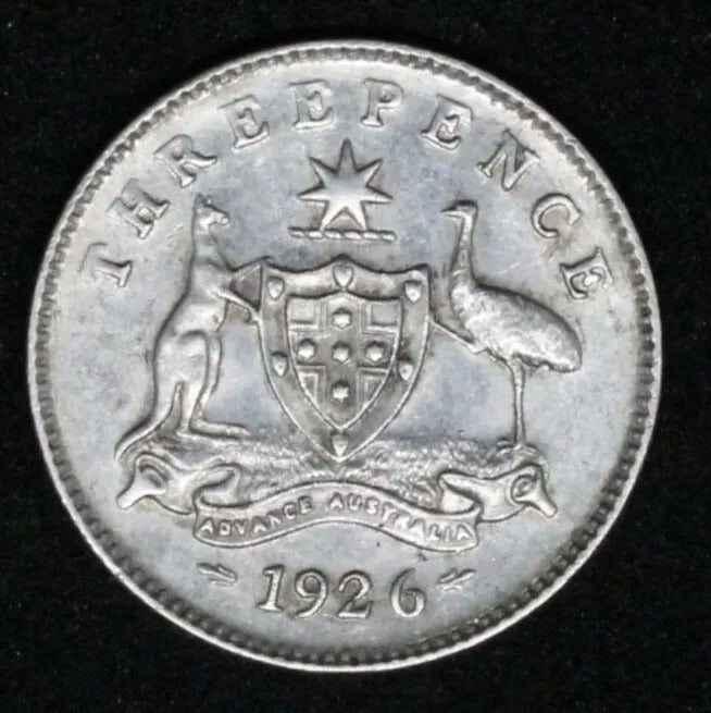 1926 Australia 3 pence EF/GEF George V.